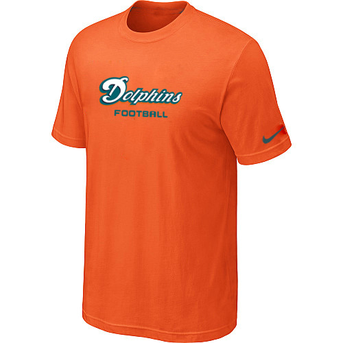 Nike Miami Dolphins Sideline Legend Authentic Font Dri-FIT NFL T-Shirt - Orange